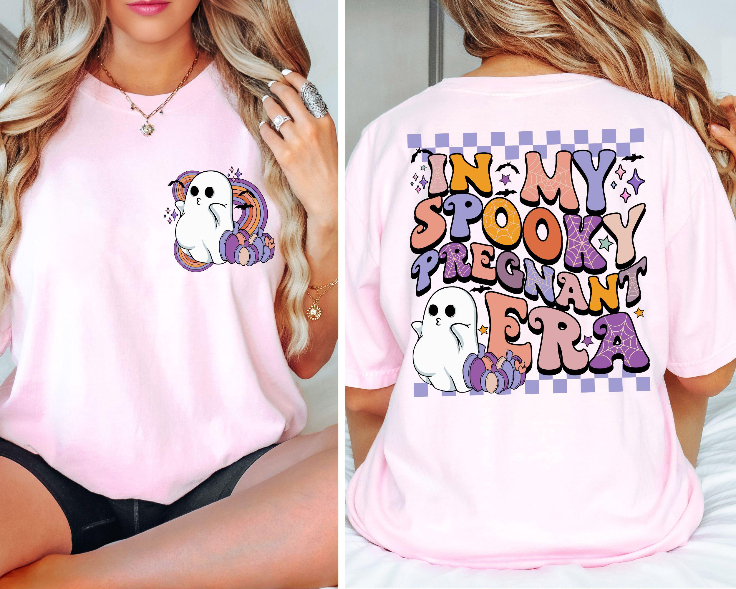 Pregnancy Halloween Shirt New Mom Gift Pregnancy Announcement Shirt Spooky Pregnancy Era Halloween Maternity SweatshirtMommy To Be Tee Sweatshirt – Premium Graphic · Trending Graphic Apparel