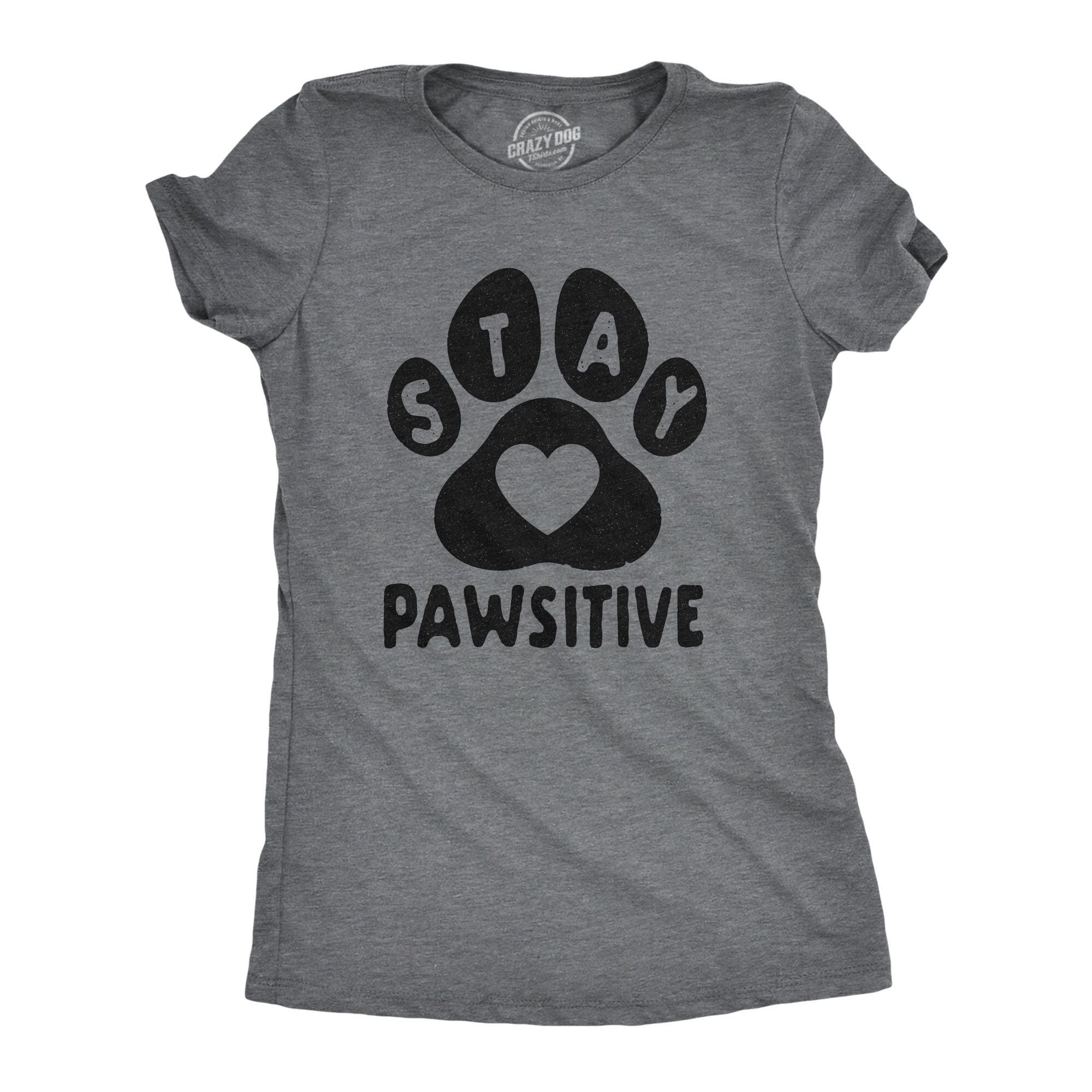 Love Dog Shirt Paw Print Shirt Dog Paw Shirt Dog Owners Gifts Funny Dog Shirt Cat Shirts Cat Mom Shirts Stay Pawsitive Stay Positive Graphic Tee – Cozy Vibes · High-Quality Print