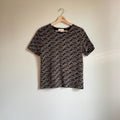 Vtg 90s brown zig zag knit fairy grunge tee size L Graphic Tee – Bold Style · Great Gift For Fans