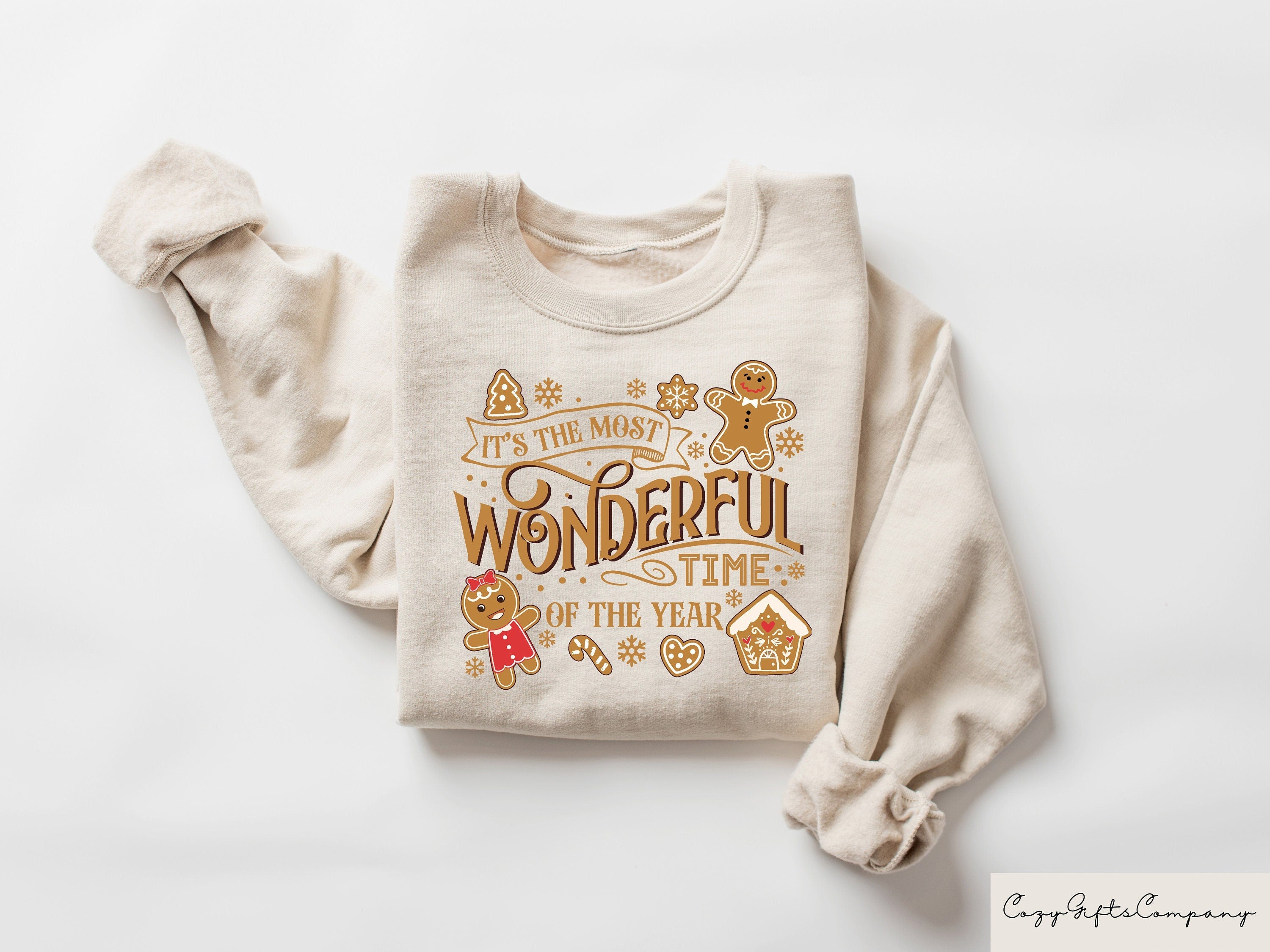 It39s The Most Wonderful Time Of The Year Sweatshirt Christmas Sweatshirt Cute Gingerbread Sweater Gift For Christmas Xmas Gingerbread Sweatshirt – Warm & Stylish · Trending Graphic Apparel