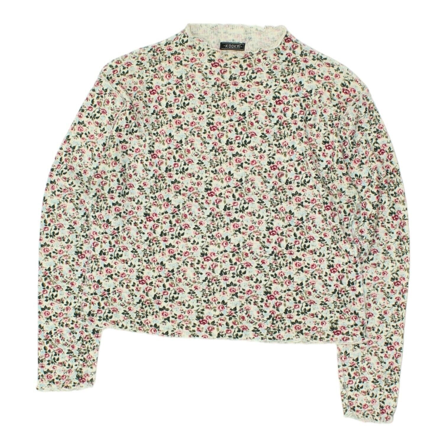 Kookai Womens All Over Floral Print Long Sleeve Top Vintage High End Designer Graphic Tee – Premium Graphic · Trending Graphic Apparel
