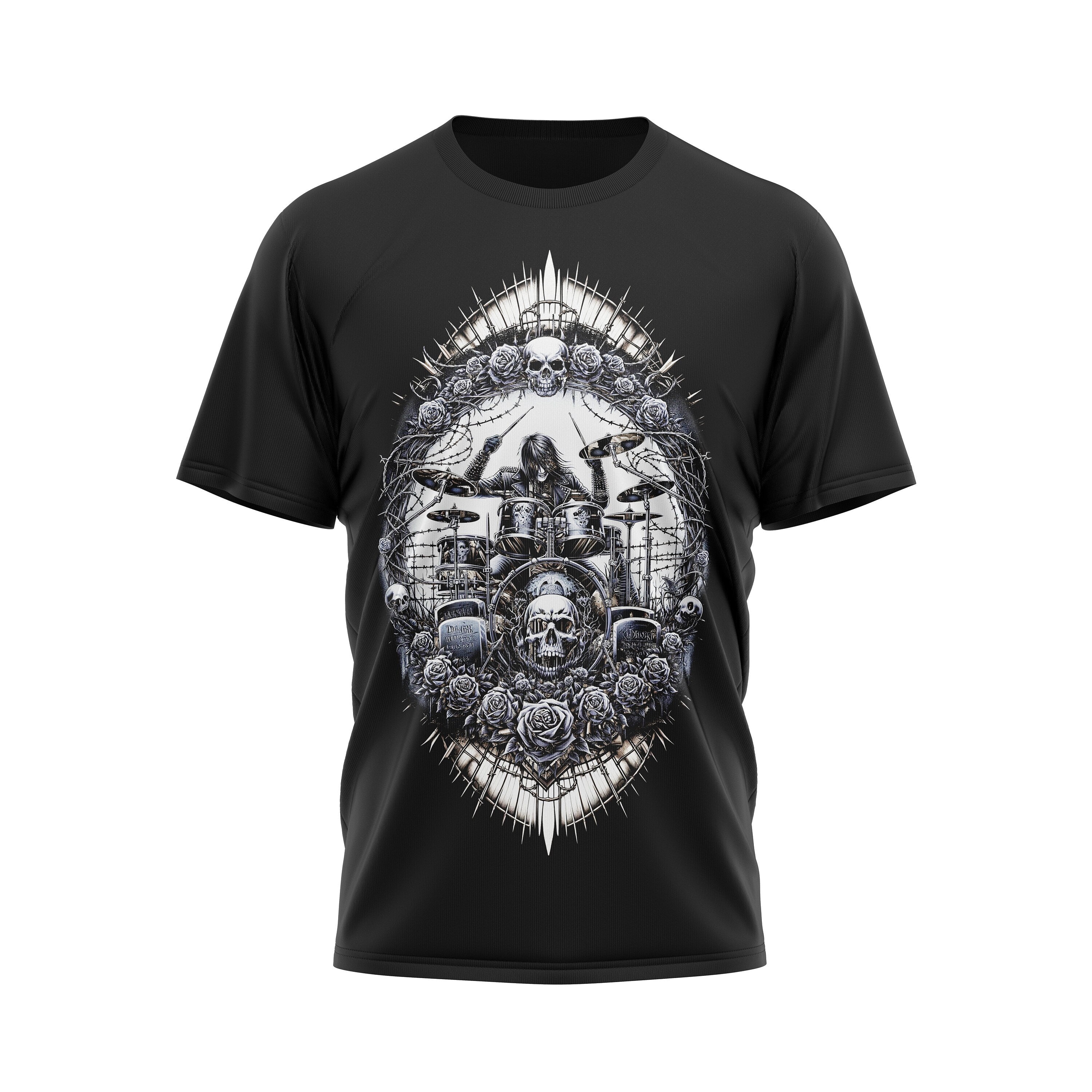 Drummer Rock Gothic Reaper Heavy Metal Ace of Spades Men39s T Shirt Graphic Tee – Everyday Comfort · Trending Graphic Apparel