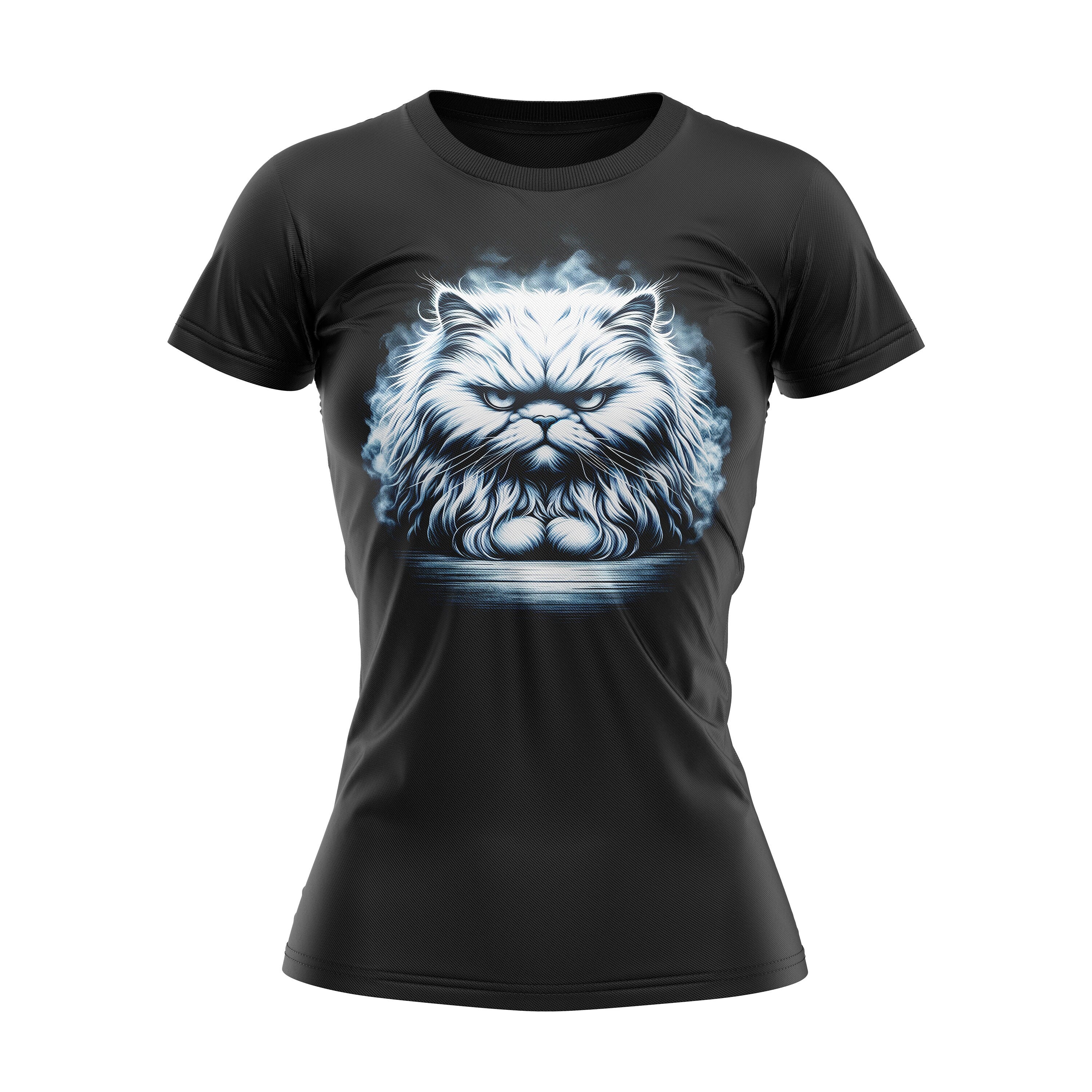 Smelly Angry Cat Womens T Shirt Graphic Tee – Aesthetic Look · High-Quality Print