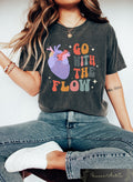 Go With The Flow Heart Shirt CVICU Nurse Shirt Cardiology Tee Cardiac Nursing Gift Cardiac Crew Heart Flow Anatomy CVICU Nurse Gift Graphic Tee – Cozy Vibes · Top Pick For Any Outfit