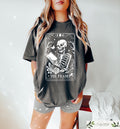 Retro Comfort The Reader Tarot Card Shirt Skeleton Reading Shirt Unisex Tarot Card Shirt Book Lover Gift Halloween Tee Tarot Lover Gift Graphic Tee – Warm & Stylish · High-Quality Print