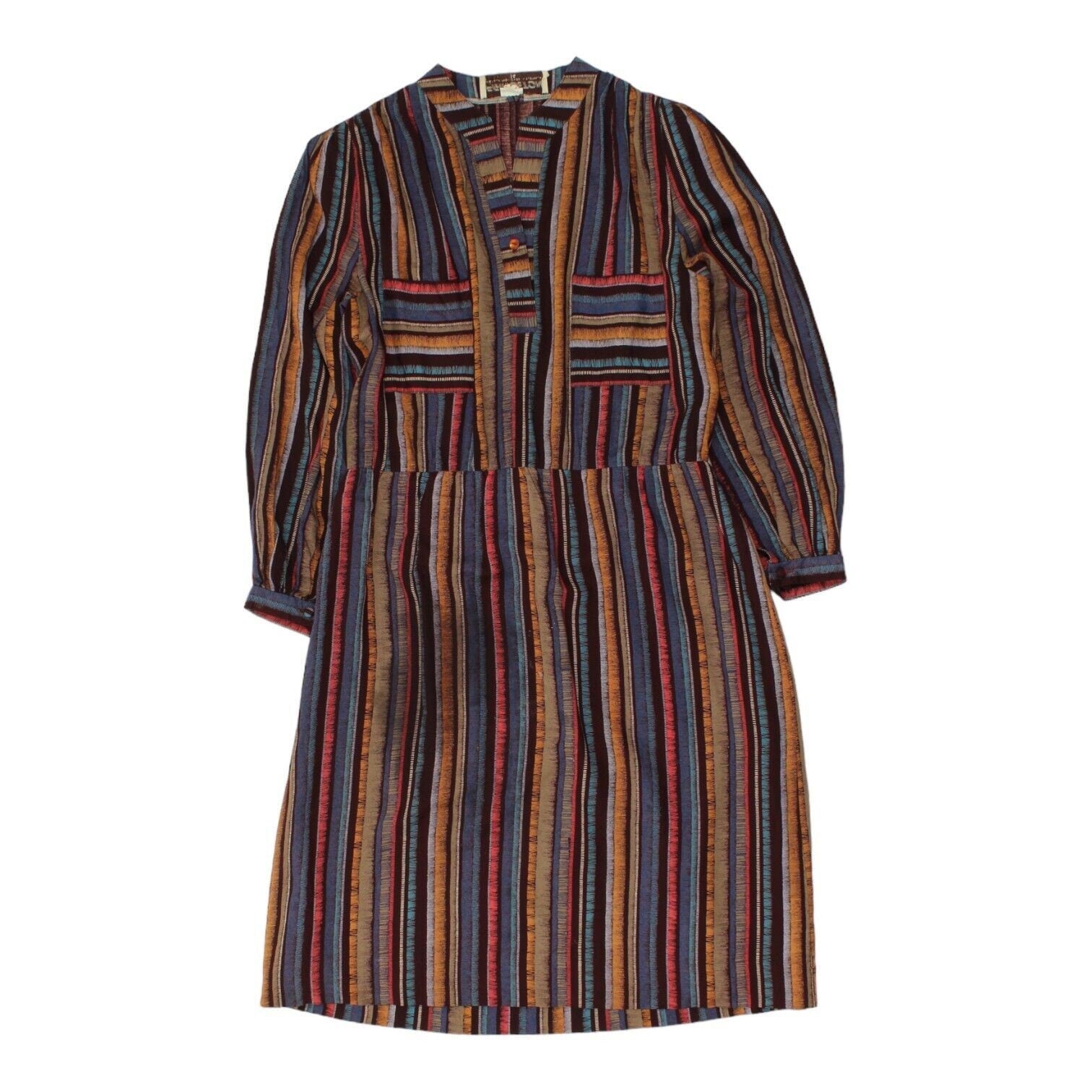 Princeton Womens Multicoloured Striped 34 Sleeve Midi Dress Vintage Designer Graphic Tee – Warm & Stylish · Perfect For Daily Wear