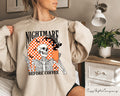 Halloween Skeleton Coffee Sweatshirt Nightmare Before Coffee Halloween Gift Fall Coffee Lover Shirt Halloween Pumpkin Latte Sweatshirt – Feel-Good Design · Great Gift For Fans