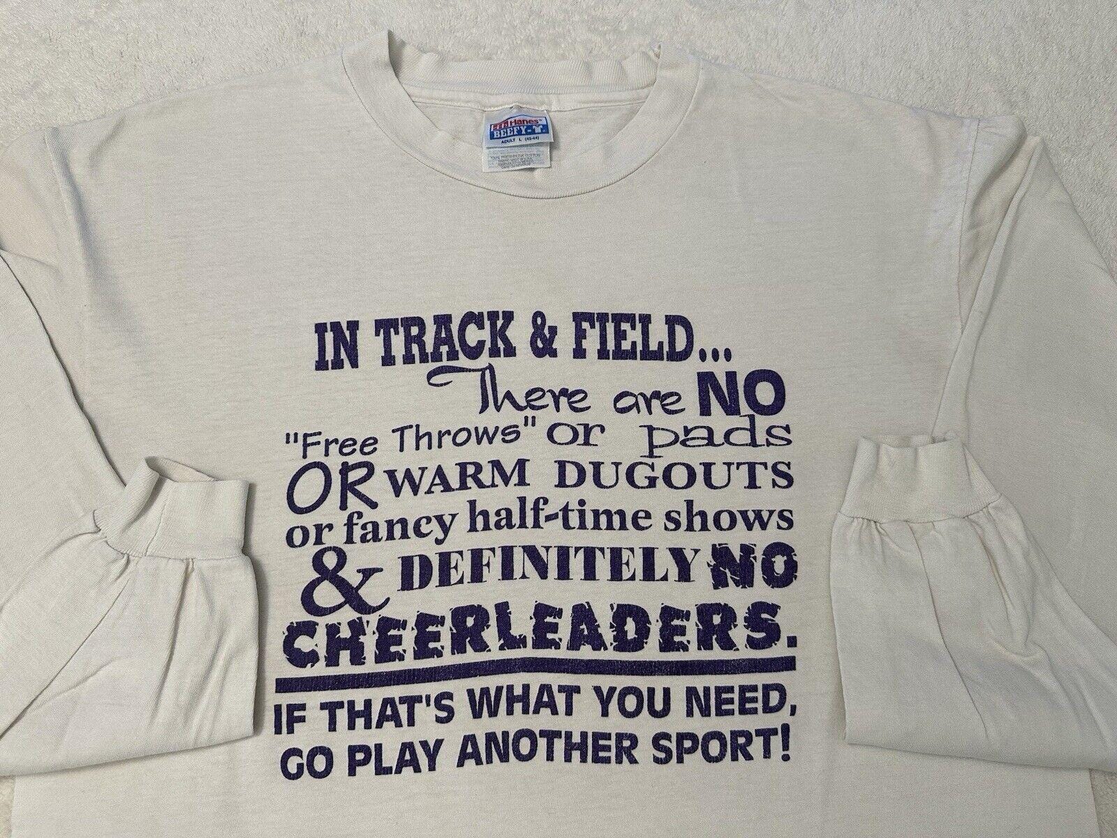 Vintage 1990s 90s Track Field Athlete Humor Inspiration Long Sleeve T Shirt L Graphic Tee – Cozy Vibes · Must-Have Style