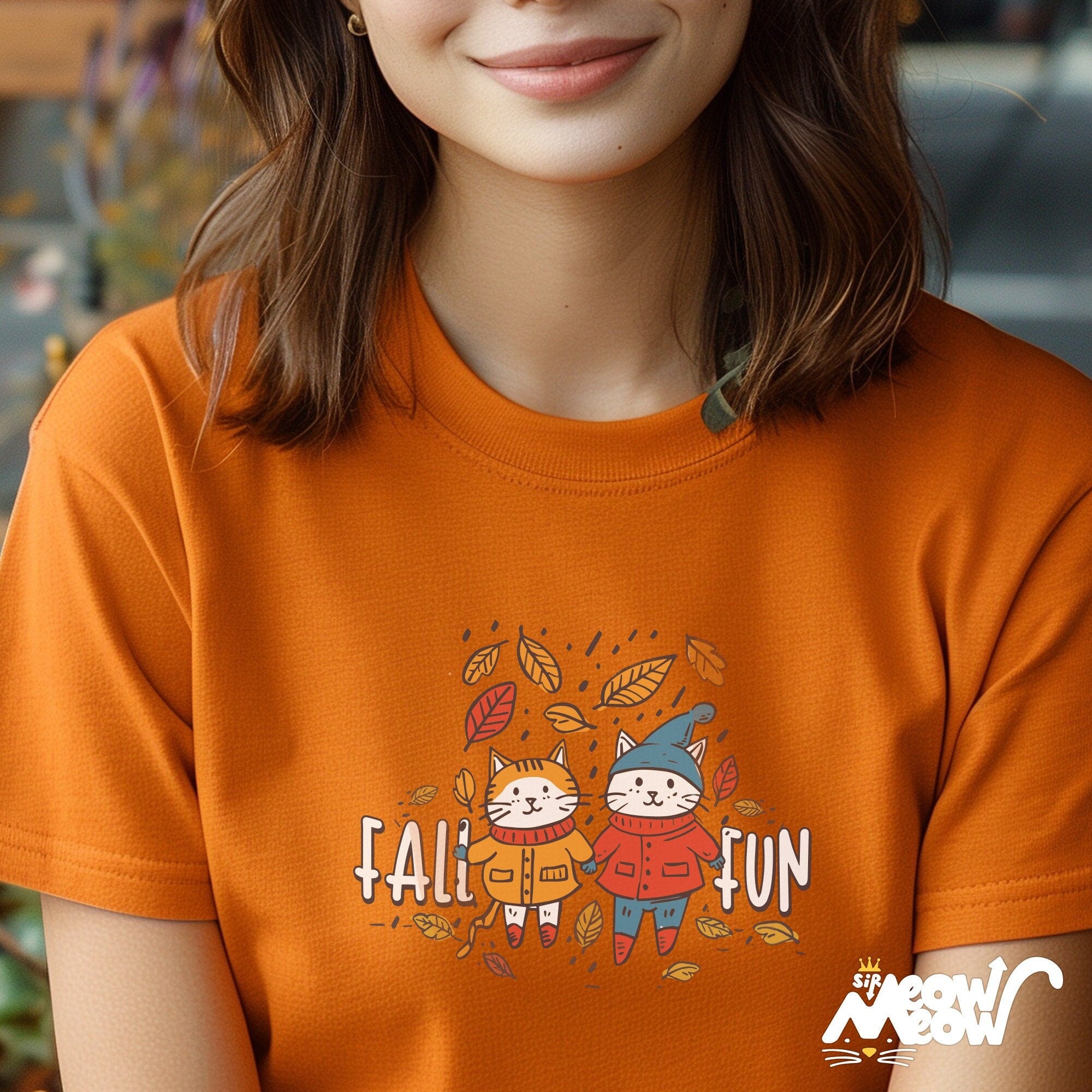 Fall Fun T Shirt Cute Autumn Cats Unisex Tee Perfect for Cat Lovers Unique Gift Idea Casual Fall Wear Graphic Tee – Everyday Comfort · Must-Have Style