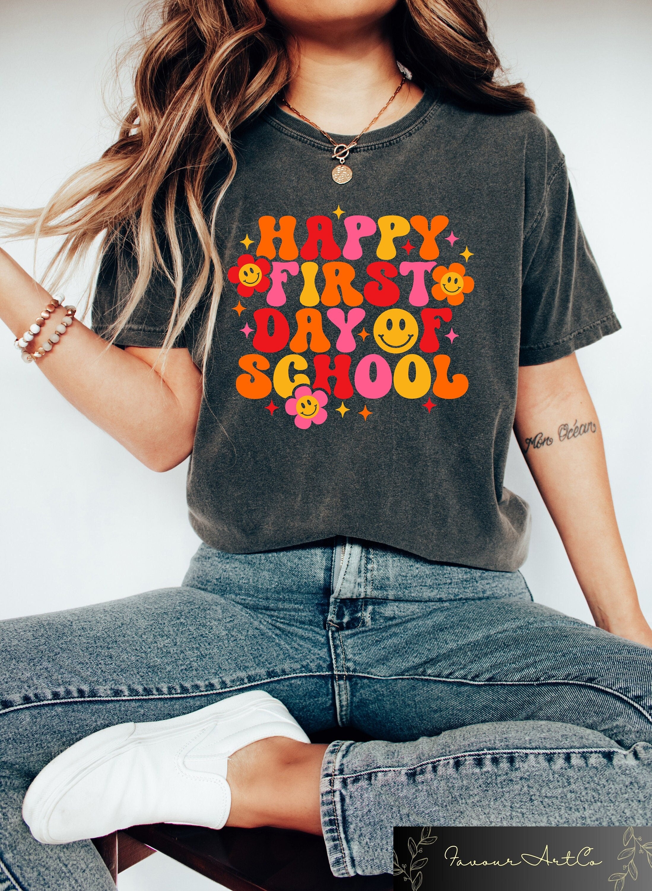 Retro Teacher Shirts Back to School Shirt Teacher Shirt First Day of School Shirt Teacher Back to School Teacher Gifts Floral School Tee Graphic Tee – Easygoing Wear · High-Quality Print