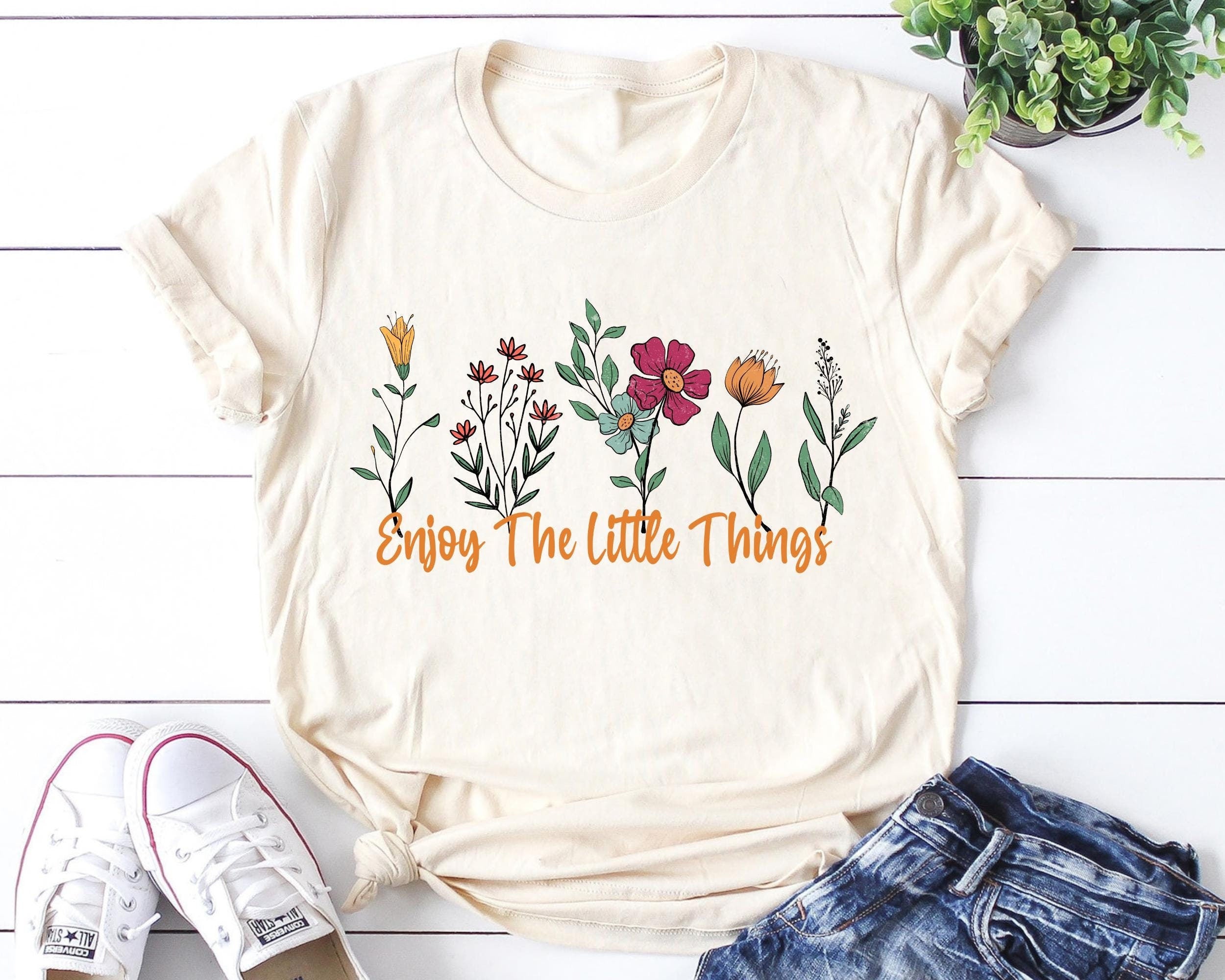 Enjoy the little things inspirational t shirt Graphic Tee – Bold Style · Must-Have Style