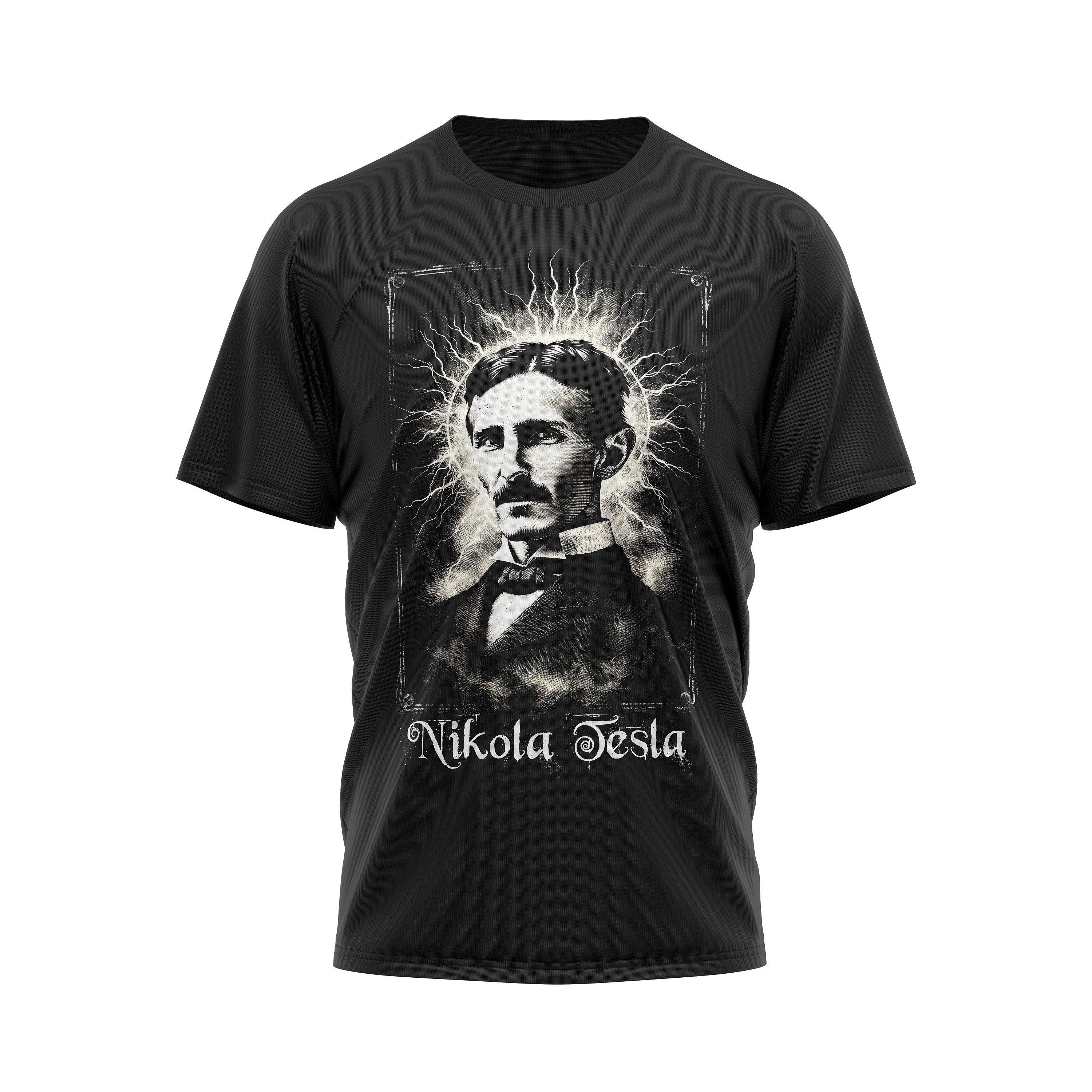 Legends of America Vintage Black T Shirt Nikola Tesla Graphic Tee – Warm & Stylish · Perfect For Daily Wear