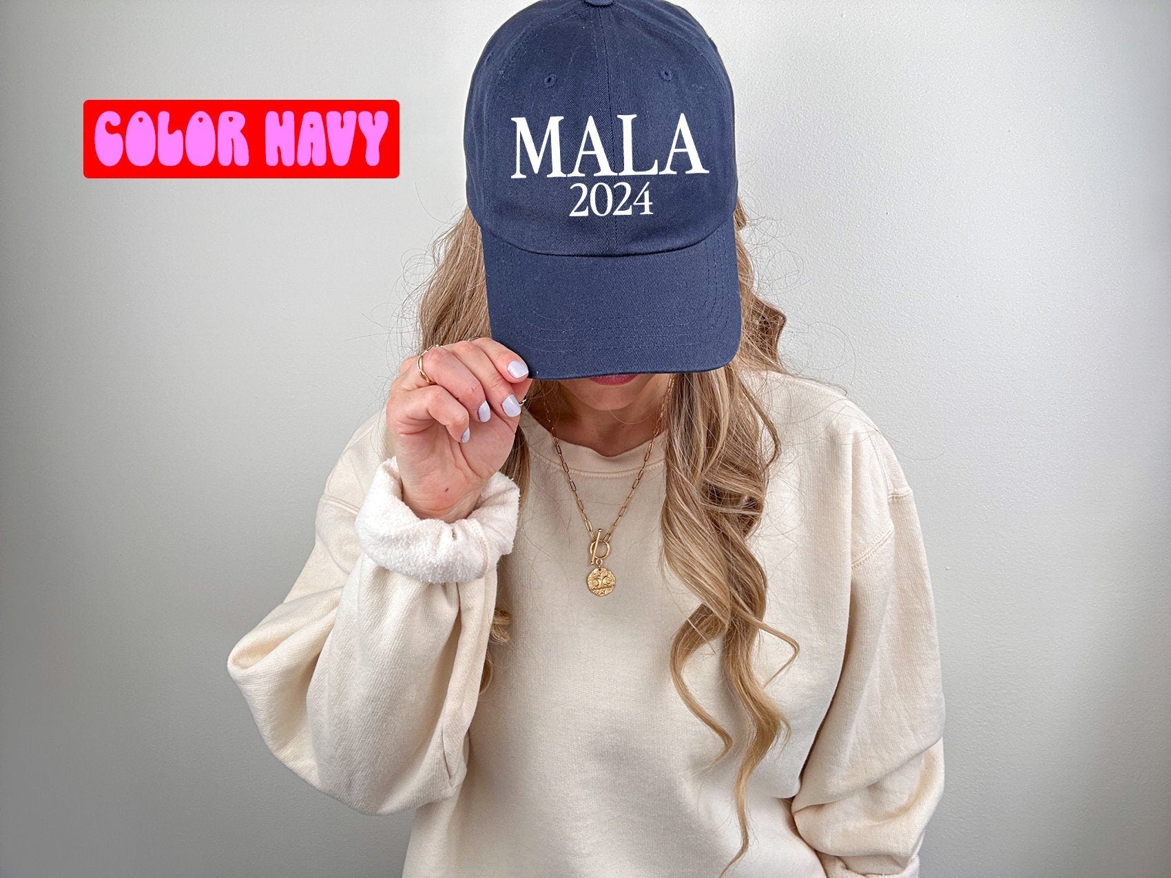 MALA 2024 Kamala Harris Democrat Cap Gifts Dad Hat Red Cap Blue Cap Baseball Cap Christmas Birthday Graphic Tee – Soft Feel · Great Gift For Fans