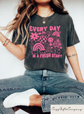 Everyday Is A Fresh Start Shirt Inspirational Mental Health Tee Positivity Shirt Mental Health Awareness Trendy Aesthetic Sweatshirt Sweatshirt – Premium Graphic · Great Gift For Fans