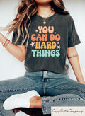 Cute Teacher Shirt You Can Do Hard Things Teacher Appreciation Gift Back To School Team Teacher Shirt Teacher Gift First Day Of School Graphic Tee – Fan Favorite · Perfect For Daily Wear
