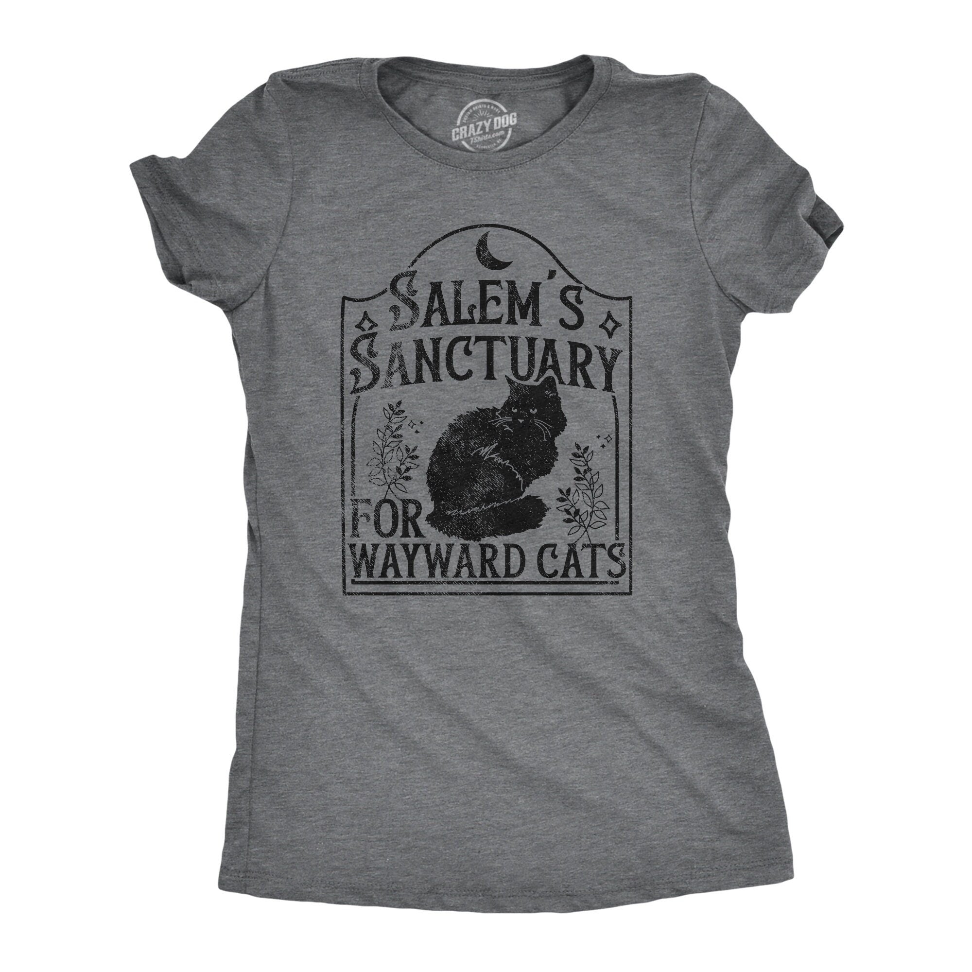 Salem39s Sanctuary For Wayward Cats Halloween Shirts Book Lover Reading Lovers Gifts Funny Reading Tee Black Cat Shirts Salem Shirts Graphic Tee – Fan Favorite · Great Gift For Fans