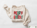Merry And Bright Sweatshirt Christmas Sweatshirt Family Christmas Sweatshirt Christmas Sweatshirts for Women Merry Christmas Gift Sweatshirt – Fan Favorite · Great Gift For Fans