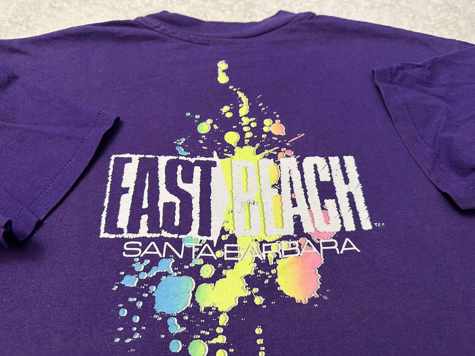 Vintage 1990s Santa Barbara California Squash Championships East Beach T Shirt L Graphic Tee – Soft Feel · Great Gift For Fans