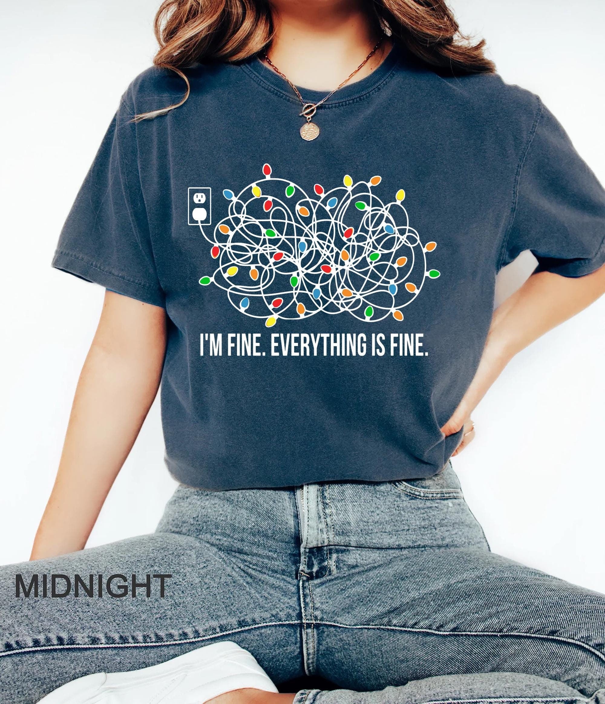 It39s Fine I39m Fine Everything Is Fine Shirt Everything is Fine Christmas Shirts I39m Fine Everything is Fine Christmas Tee Graphic Tee – Premium Graphic · Trending Graphic Apparel
