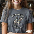 Funny Cat Knight T Shirt Sir Meows Alot and His Trusty Steed Cat Lover Gift Medieval Cat Shirt Cute Cat Tee Fantasy Animal T Shirt Graphic Tee – Premium Graphic · Perfect For Daily Wear