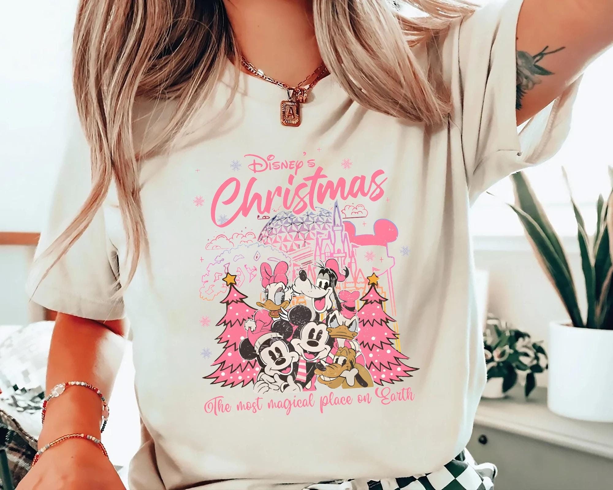 Mickey friends Disney Christmas T Shirt Pink Christmas t shirt sweatshirt Mickey39s very merry Christmas shirt WDW Disneyland trip gift Sweatshirt – Aesthetic Look · Must-Have Style
