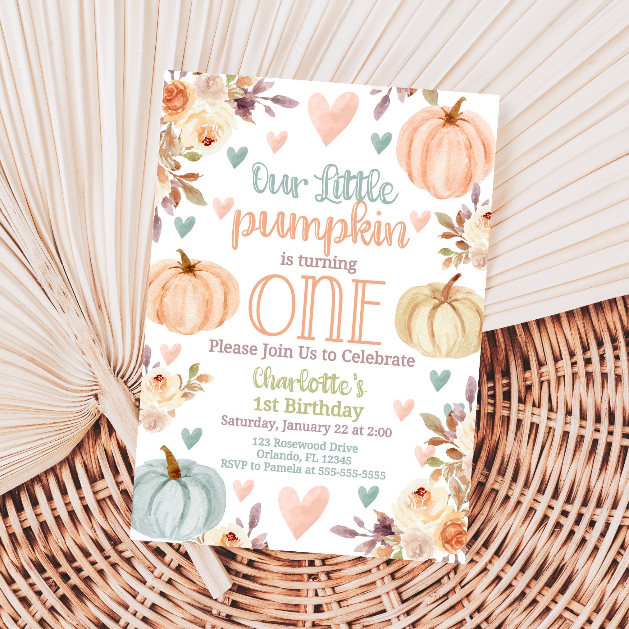 Little Pumpkin Turning One Invitation Our Little Pumpkin 1St Birthday Pumpkin Invitation Girl First Birthday Fall Birthday Party 1st PN4 Graphic Tee – Cozy Vibes · Must-Have Style