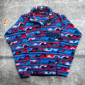 Patagonia Synchilla Snap T Aztec Blue Delta Waves Pullover Graphic Tee – Aesthetic Look · Perfect For Daily Wear