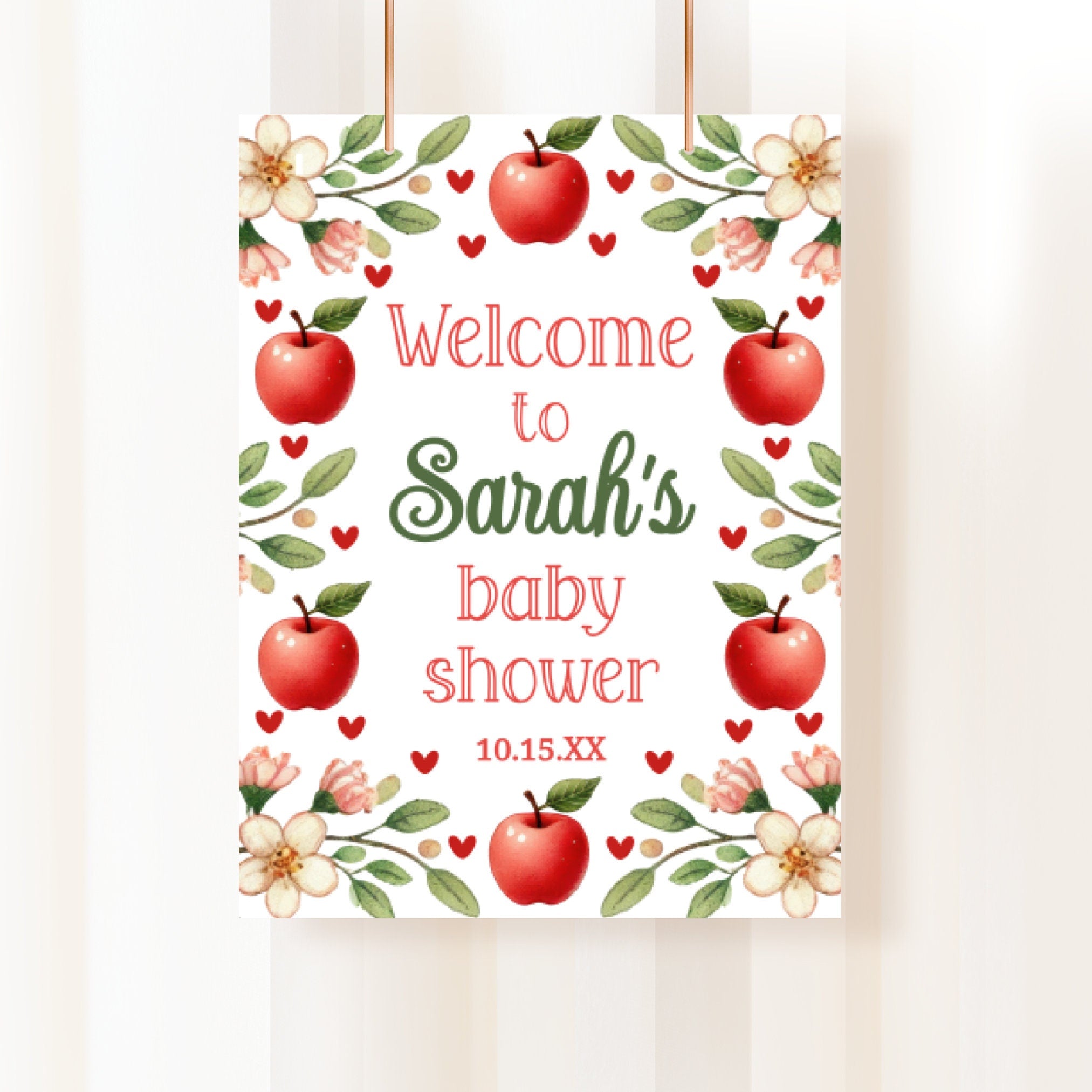 Apple of Our Eye Baby Shower Sign Apple Baby Shower Decorations Apple of My Eye Shower Welcome Sign Autumn Baby Shower Fruit Shower AP12 Graphic Tee – Bold Style · Great Gift For Fans