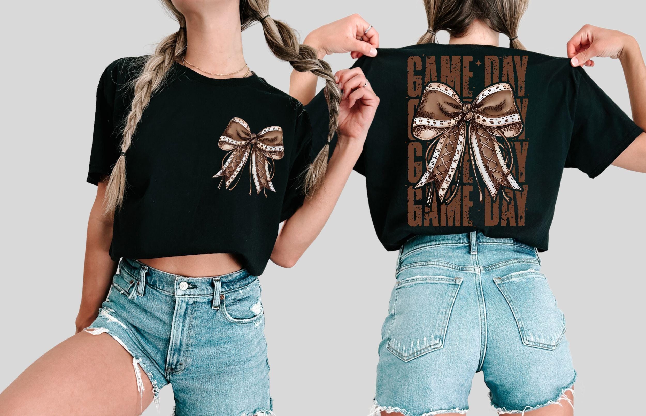 Coquette Bow Gameday Shirt Baseball Mom ShirtSports Mama GiftPreppy Aesthetic ShirtsFootball Bow ShirtPink Coquette ShirtCoquette Team Graphic Tee – Bold Style · Trending Graphic Apparel