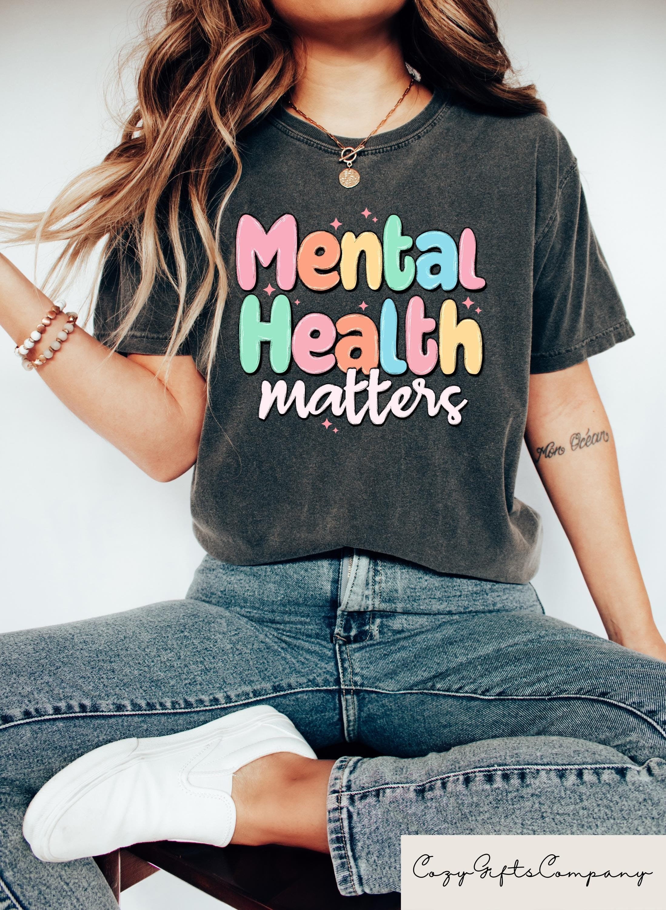 Mental Health Matters Shirt Mental Health Awareness Shirt Retro Anxiety Shirt Therapist Tee Psychologist Shirt Mental Health Gift Graphic Tee – Aesthetic Look · Great Gift For Fans