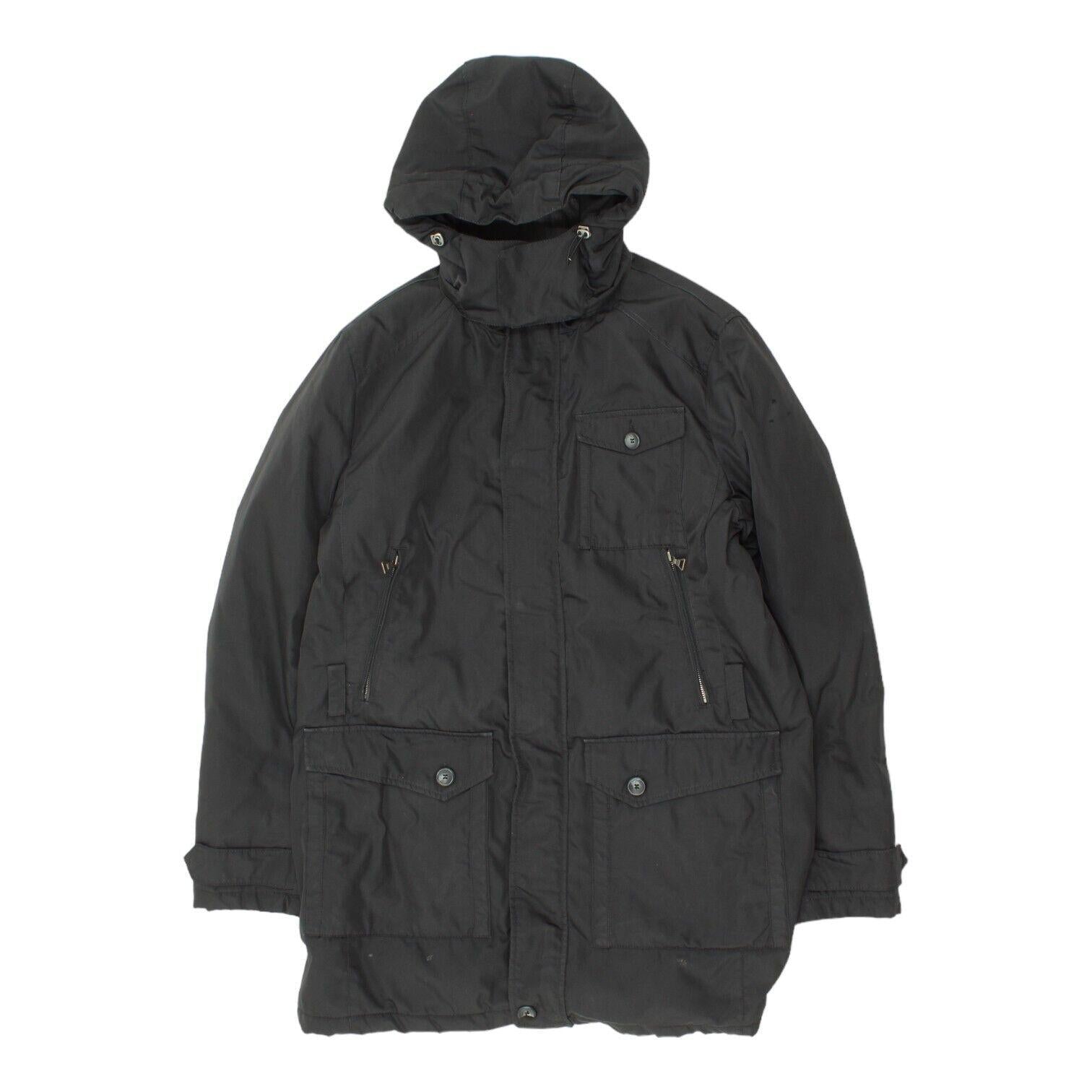 Belfe Mens Black Quilted Hooded Coat Vintage High End Designer Jacket VTG Graphic Tee – Premium Graphic · High-Quality Print
