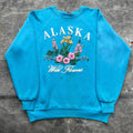 Vintage Alaska Wild Flowers Puffy Print Turquoise Sweatshirt Sweatshirt – Premium Graphic · Perfect For Daily Wear