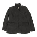 Love Moschino Womens Black Quilted Frilly Collar Polyester Jacket Designer VTG Graphic Tee – Everyday Comfort · High-Quality Print