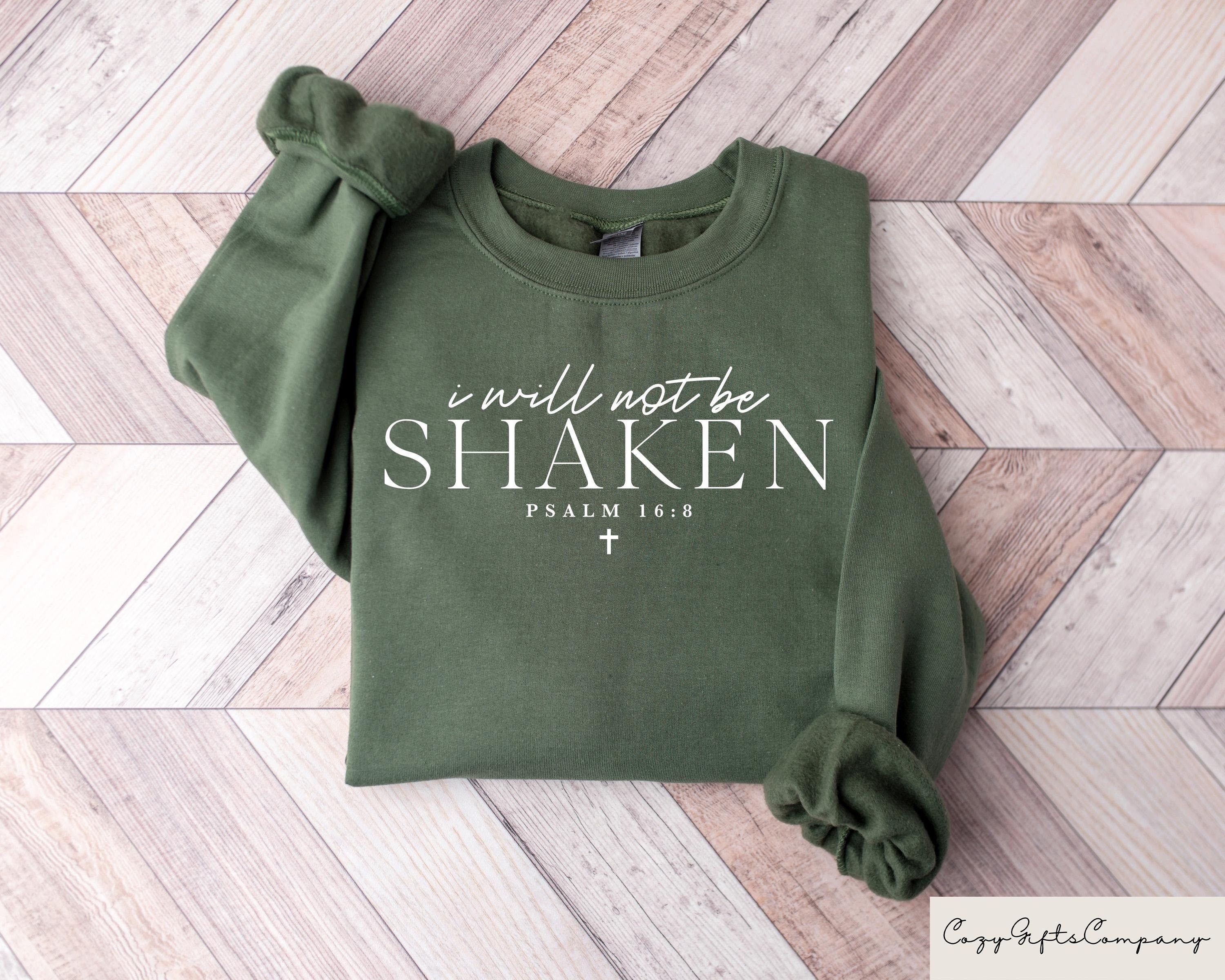 I Will Not Be Shaken Sweatshirt Christian T Shirt Minimal Christian Gift Jesus Lover Tee Church Group Matching Shirts Faith Sweatshirt Sweatshirt – Easygoing Wear · Great Gift For Fans