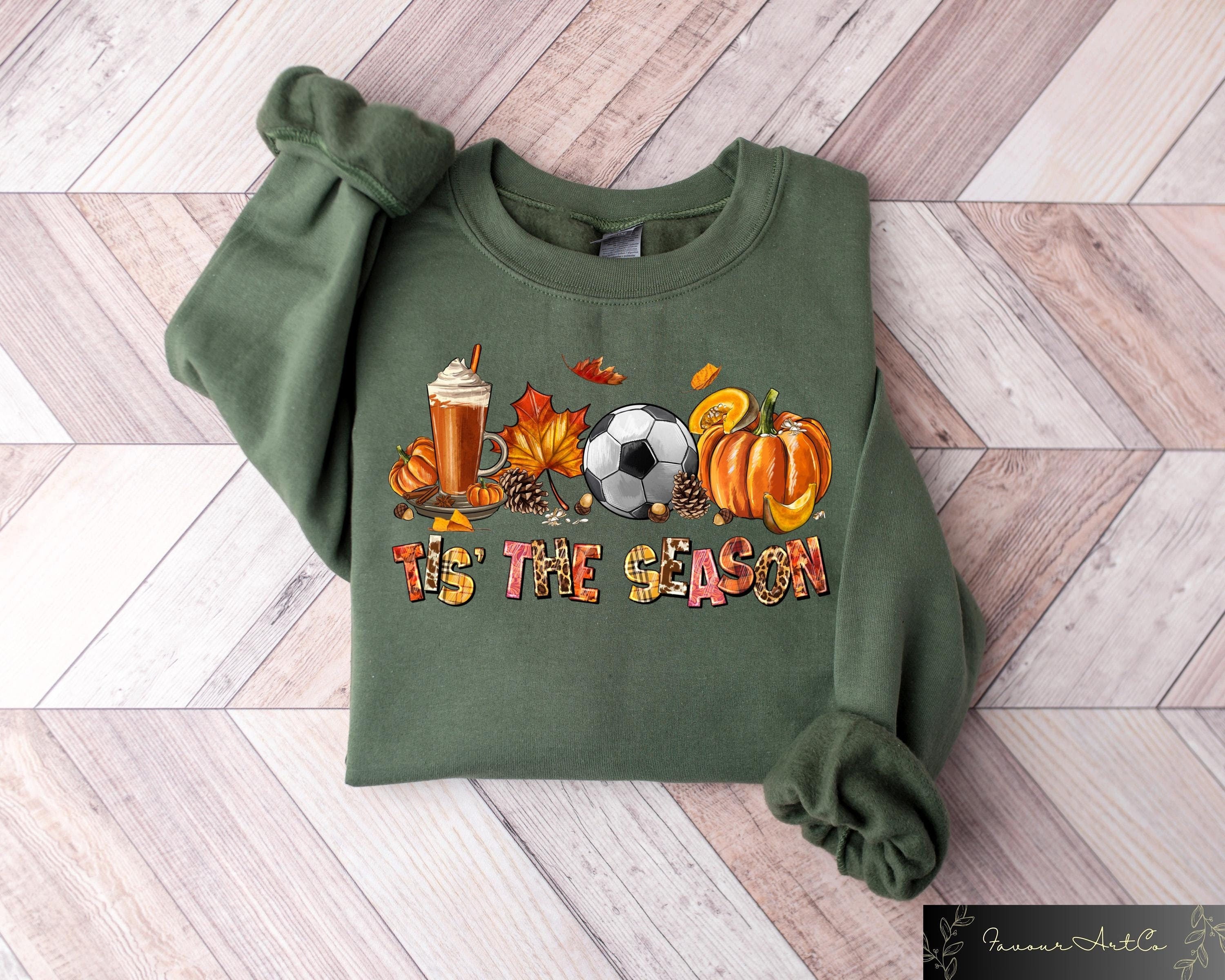 Tis39 The Season Fall Sweatshirt Soccer Halloween Sweater Halloween Gift Halloween Spooky Soccer Crewneck Soccer Player Gift Sweatshirt – Easygoing Wear · Perfect For Daily Wear