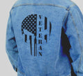 Men39s Vereran39s Military Denim Jacket Punisher Skull Military Patriotic Jean Jacket High Quality Gift For Military Veteran Husband Dad Men Graphic Tee – Aesthetic Look · Trending Graphic Apparel