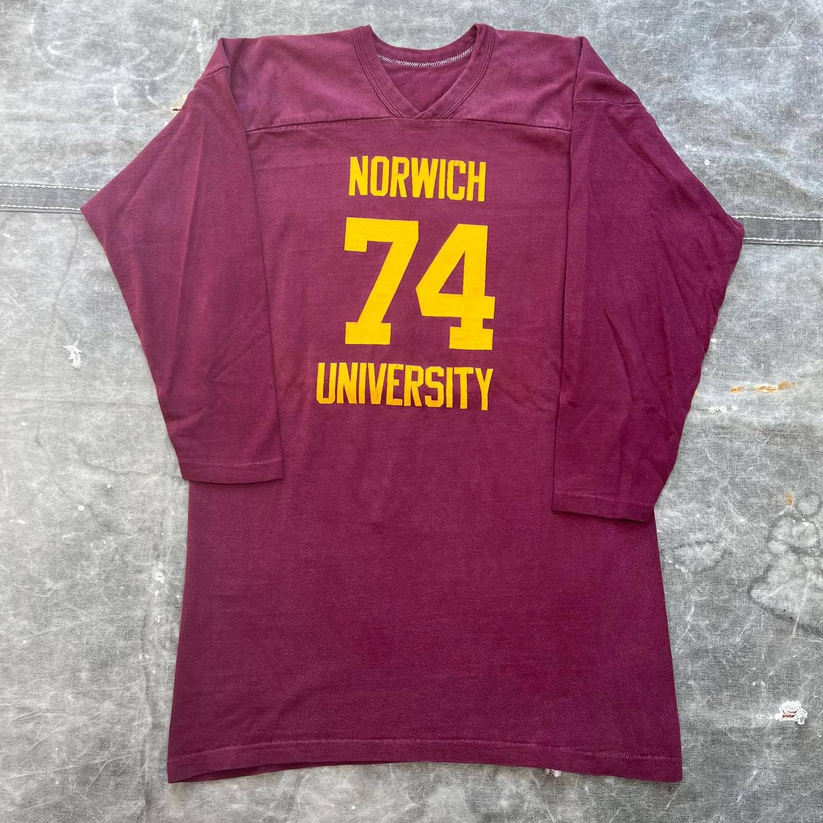 Vintage 1960s Southern Russell Norwich University 74 Jersey Jersey – Warm & Stylish · High-Quality Print