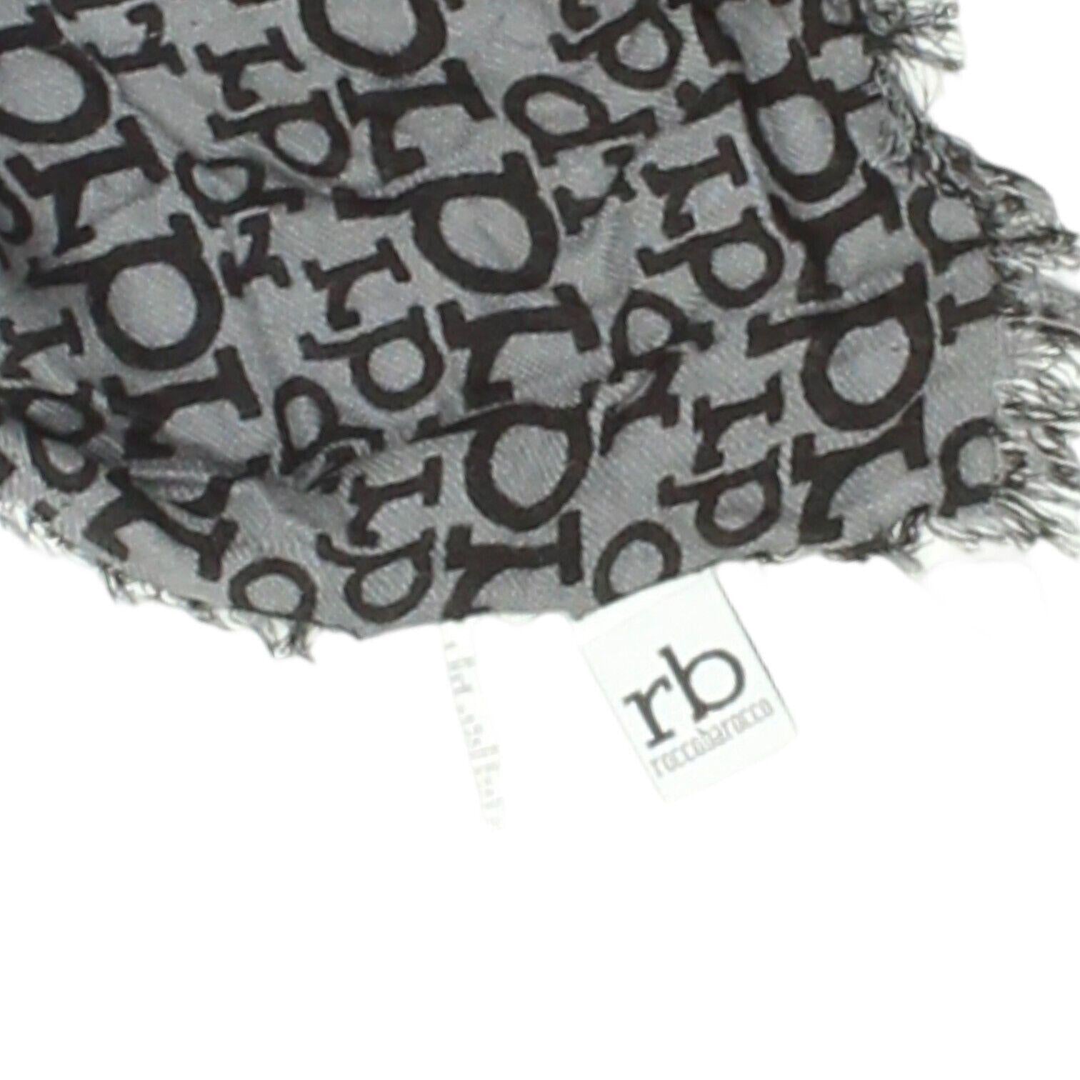 Roccobarocco Womens Black Grey Scarf Vintage Viscose High End Designer VTG Graphic Tee – Easygoing Wear · Top Pick For Any Outfit