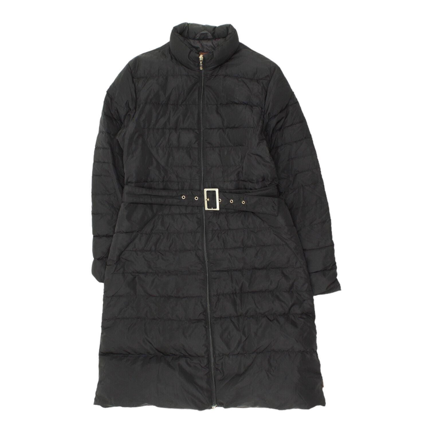 Moncler Womens Long Black Quilted Overcoat Vintage Designer Belted Coat VTG Graphic Tee – Aesthetic Look · Great Gift For Fans
