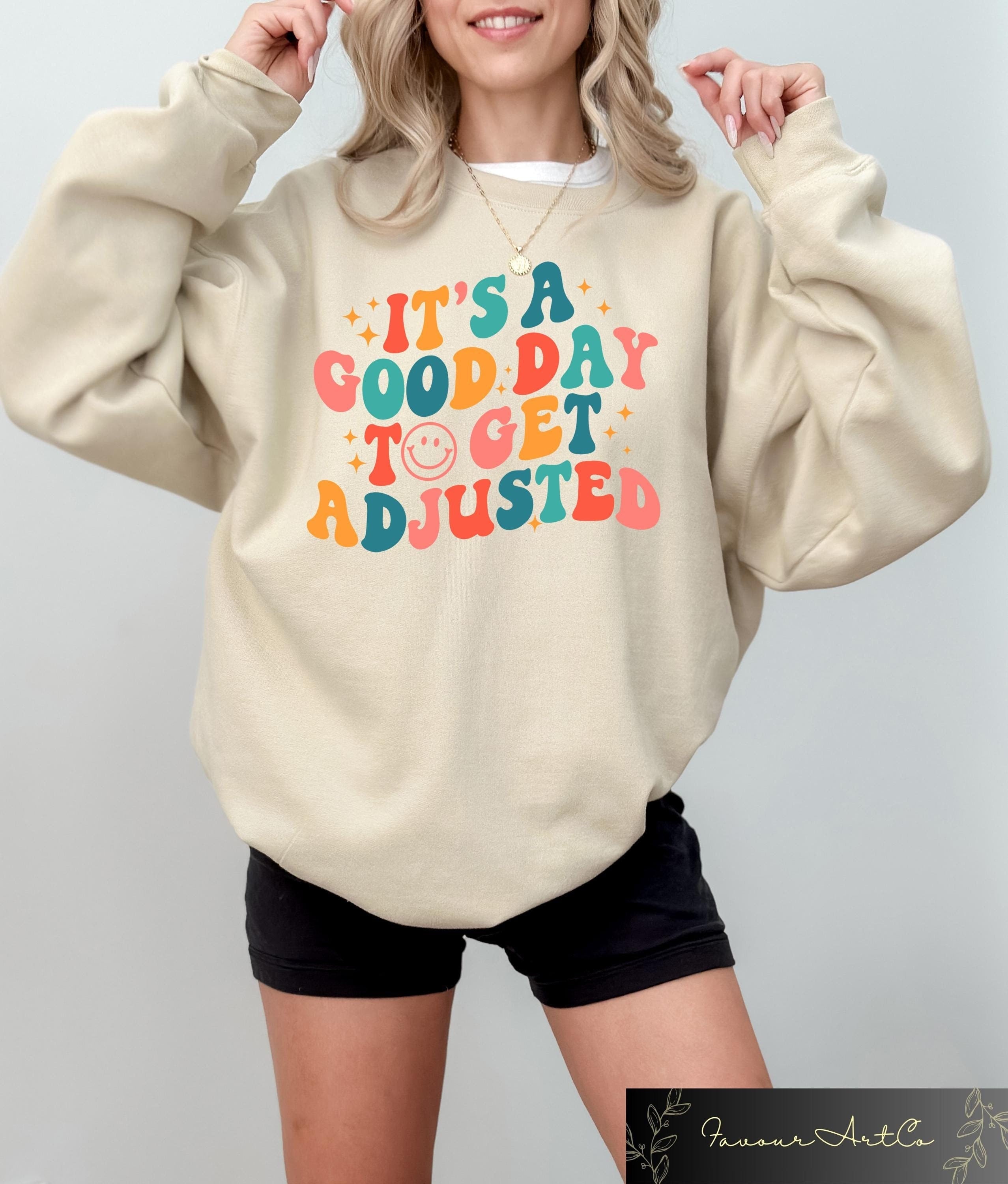 Retro It39s A Good Day To Get Adjusted Shirt Comfort Chiropractic Shirt Humorous Physiotherapist Outfit Cute Chiropractic Student Tee Graphic Tee – Fan Favorite · Top Pick For Any Outfit