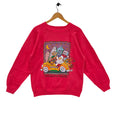 90s Christmas Raglan Sweatshirt Vintage Hanes 1990 Santa Taxi Christmas is Coming Sweater Jumper Crewneck Red Sweatshirt – Bold Style · Perfect For Daily Wear