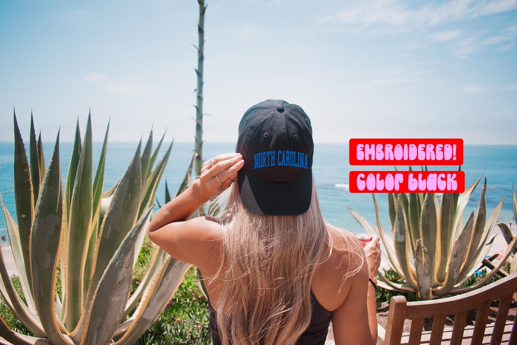 North Carolina NC Trip Moving Away Vacation Travel Dad Hat Gifts Baseball Cap Embroidered White Black Stone Beige Graphic Tee – Feel-Good Design · Trending Graphic Apparel
