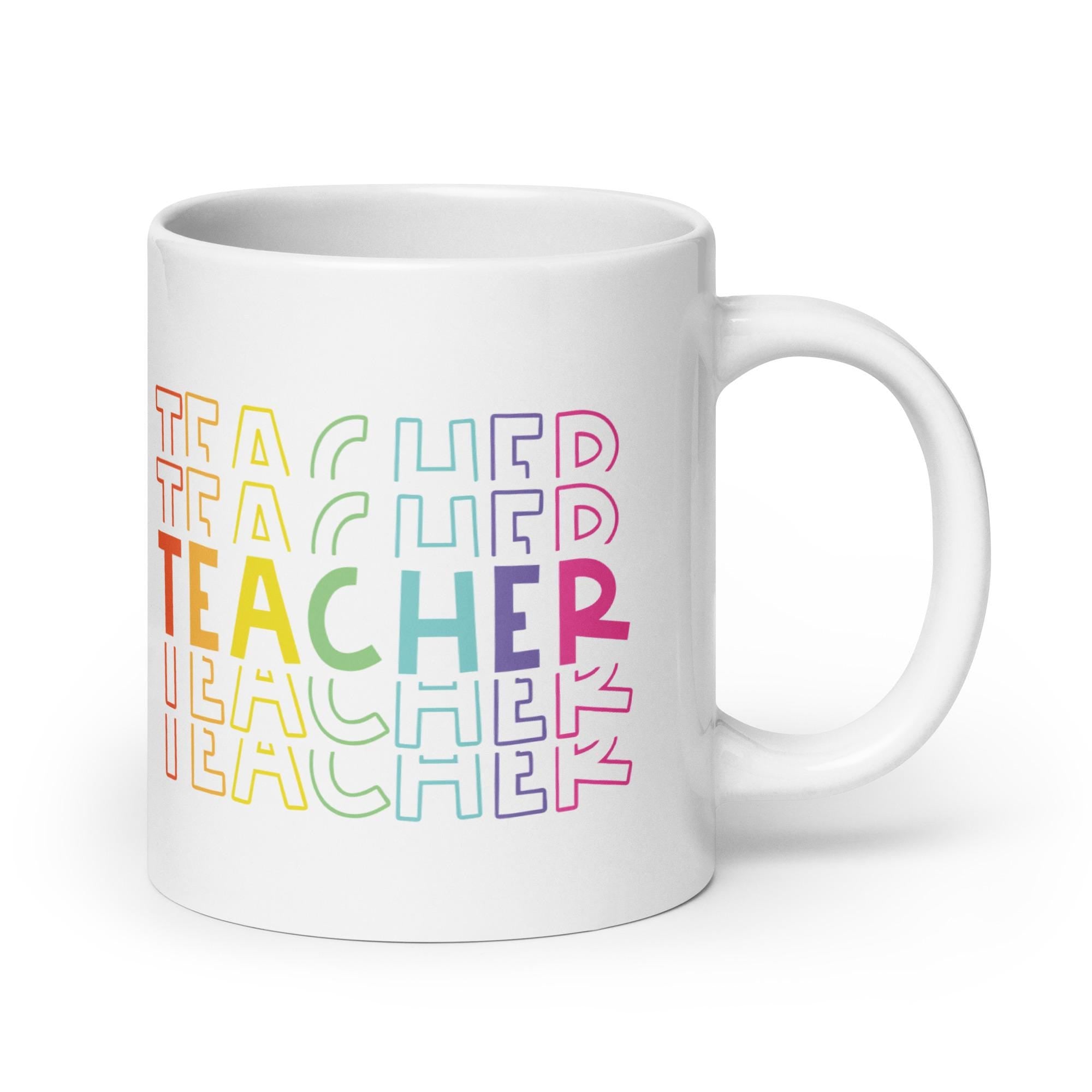 Teacher Back To School White glossy mug Graphic Tee – Aesthetic Look · Top Pick For Any Outfit