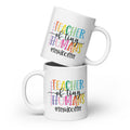 Teacher of Tiny Humans SendCoffee BacktoSchool White glossy mug Graphic Tee – Fan Favorite · Great Gift For Fans