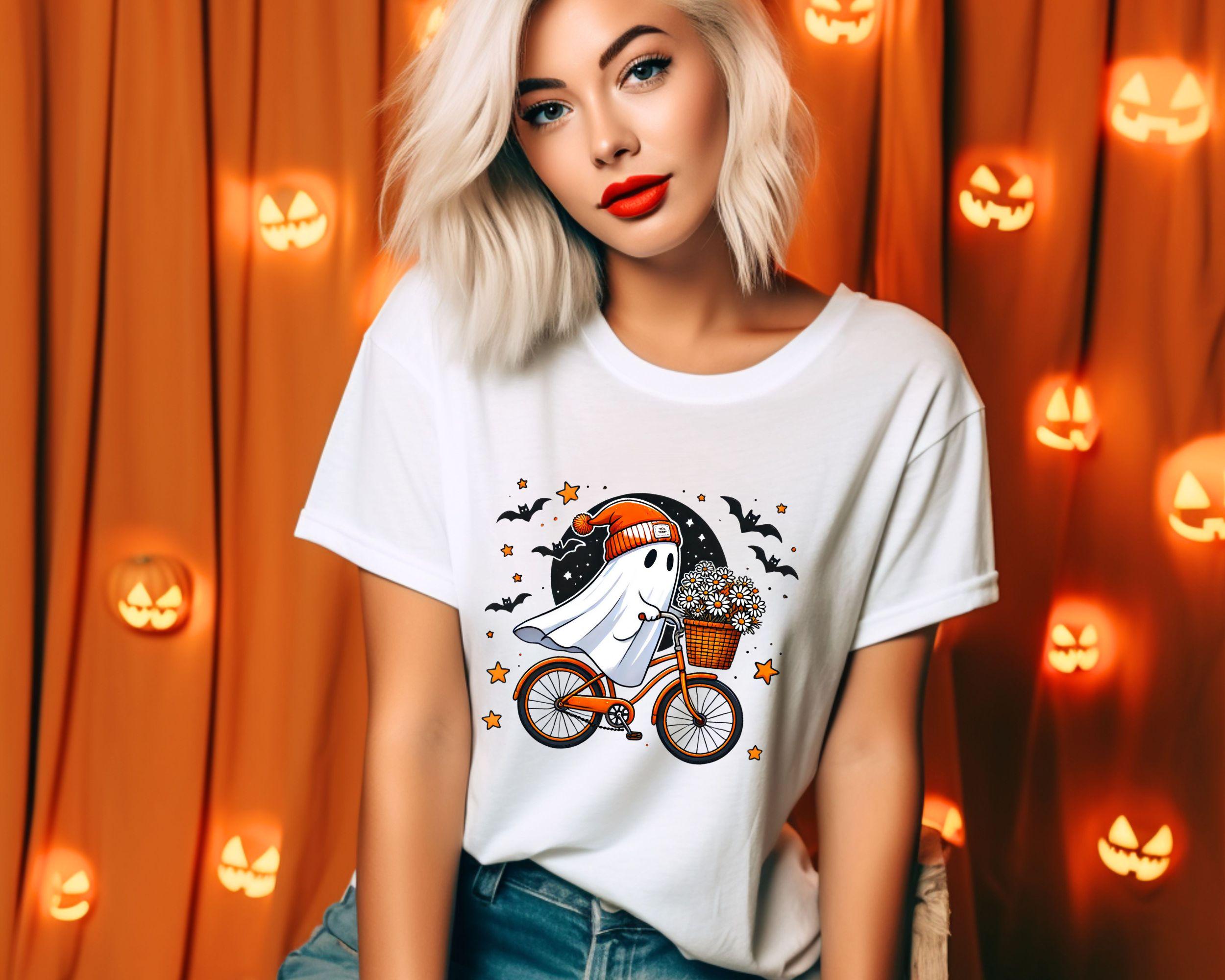 Halloween Ghost Shirt Cute Ghost Shirt Womens Halloween Shirt Cute Fall Shirt Spooky Season Shirt Gift For Halloween Retro Halloween Graphic Tee – Cozy Vibes · Top Pick For Any Outfit