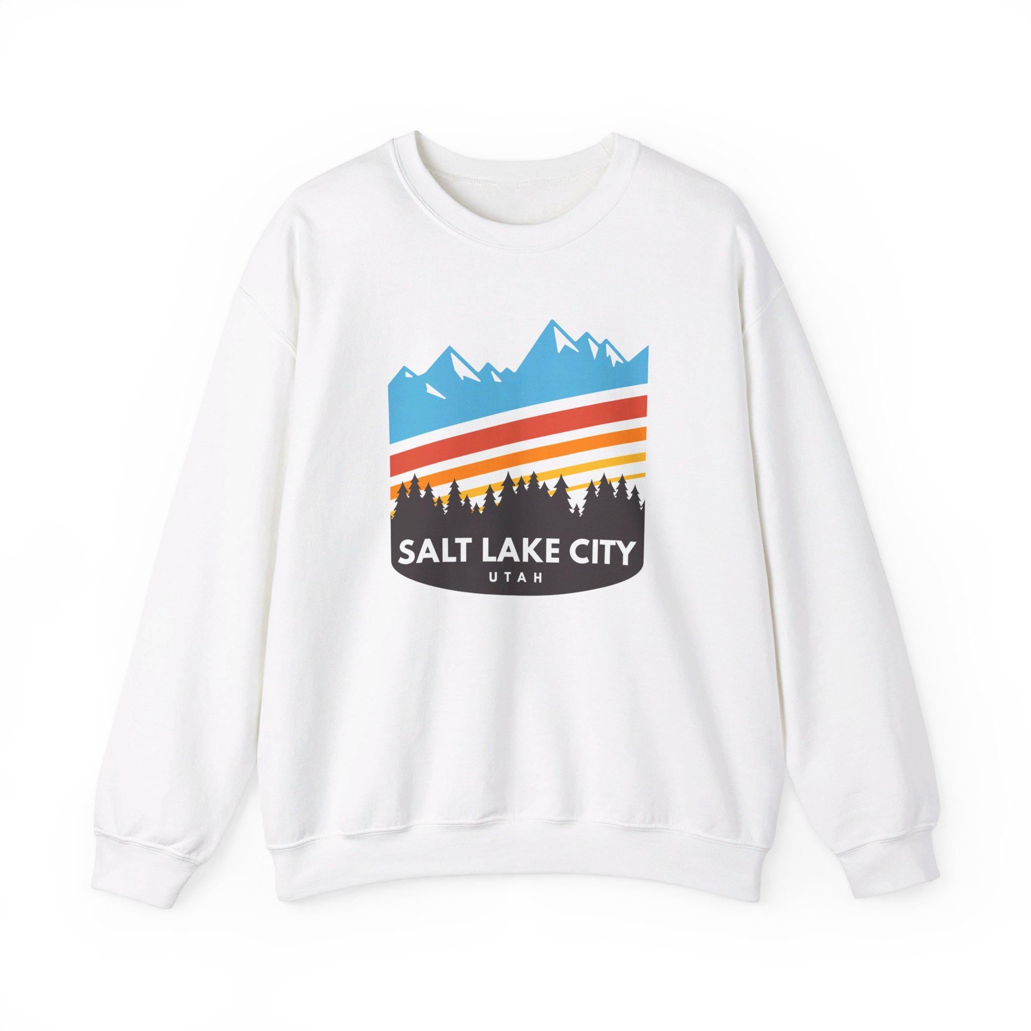 Salt Lake City Utah Sweatshirt Unisex Retro Crewneck Salt Lake City Sweatshirt Personalization Available Sweatshirt – Bold Style · Great Gift For Fans