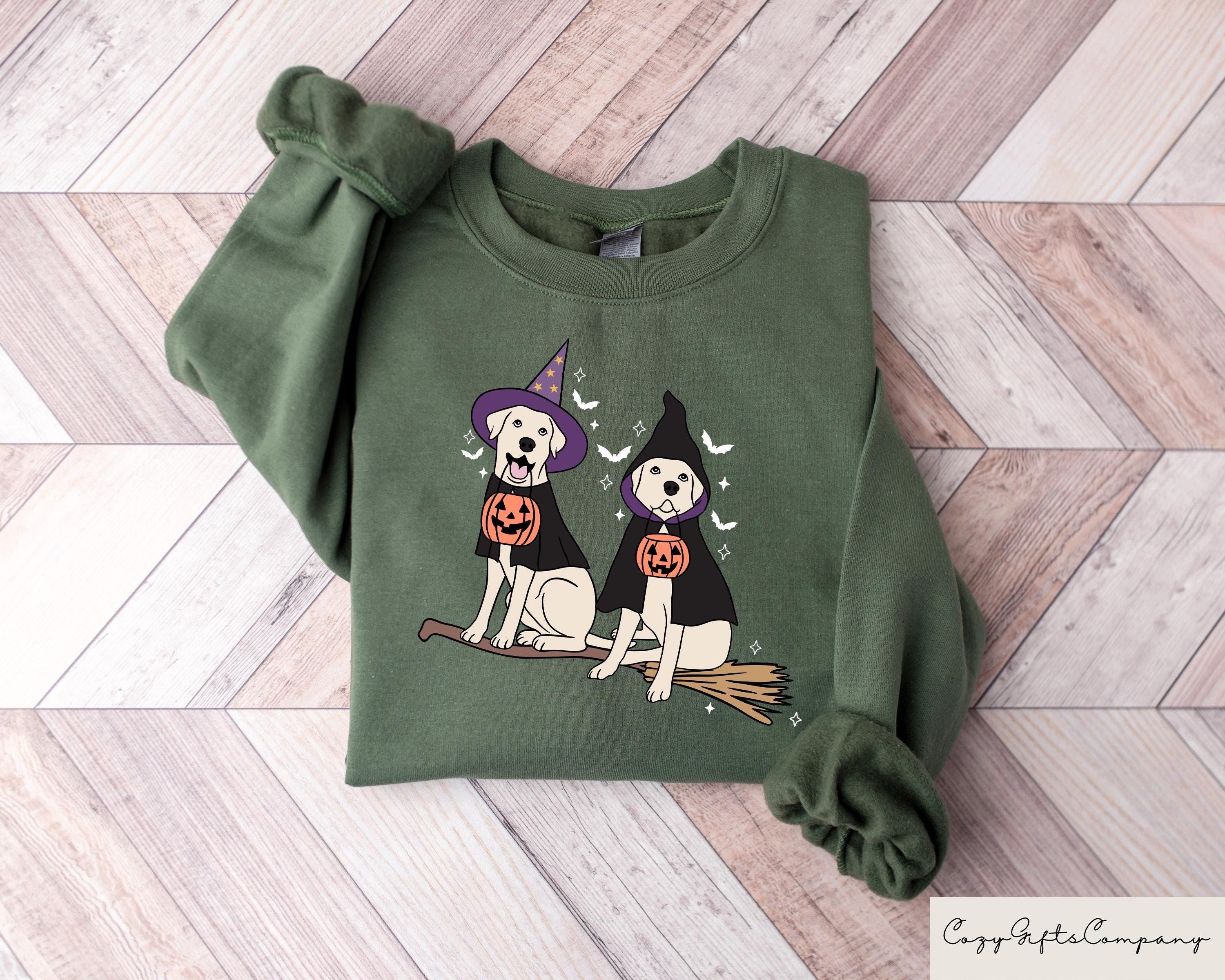 Retro Witch Dogs Sweatshirt Halloween Dog Tshirt Spooky Season Shirt Halloween Gift Spooky Dog Crewneck Comfort Ghost Dog Shirt Sweatshirt – Everyday Comfort · Perfect For Daily Wear