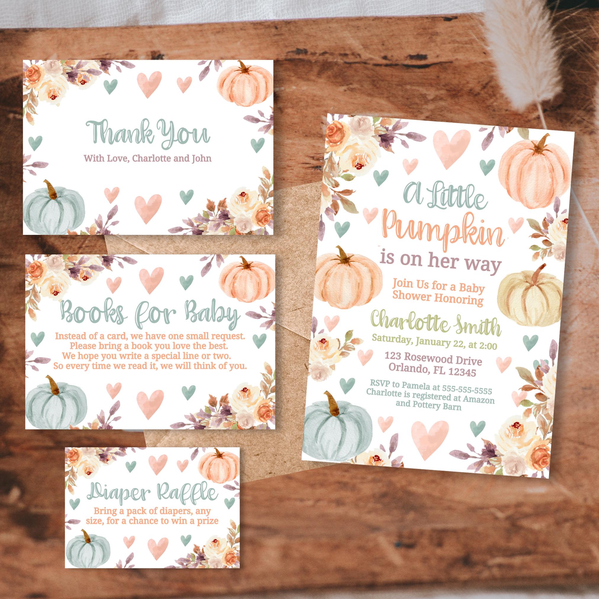 Pumpkin Baby Shower Invitation Bundle Fall Baby Shower Printable Invitation A Little Pumpkin Baby Shower Invite Autumn Baby Shower Decor PN4 Graphic Tee – Bold Style · Great Gift For Fans