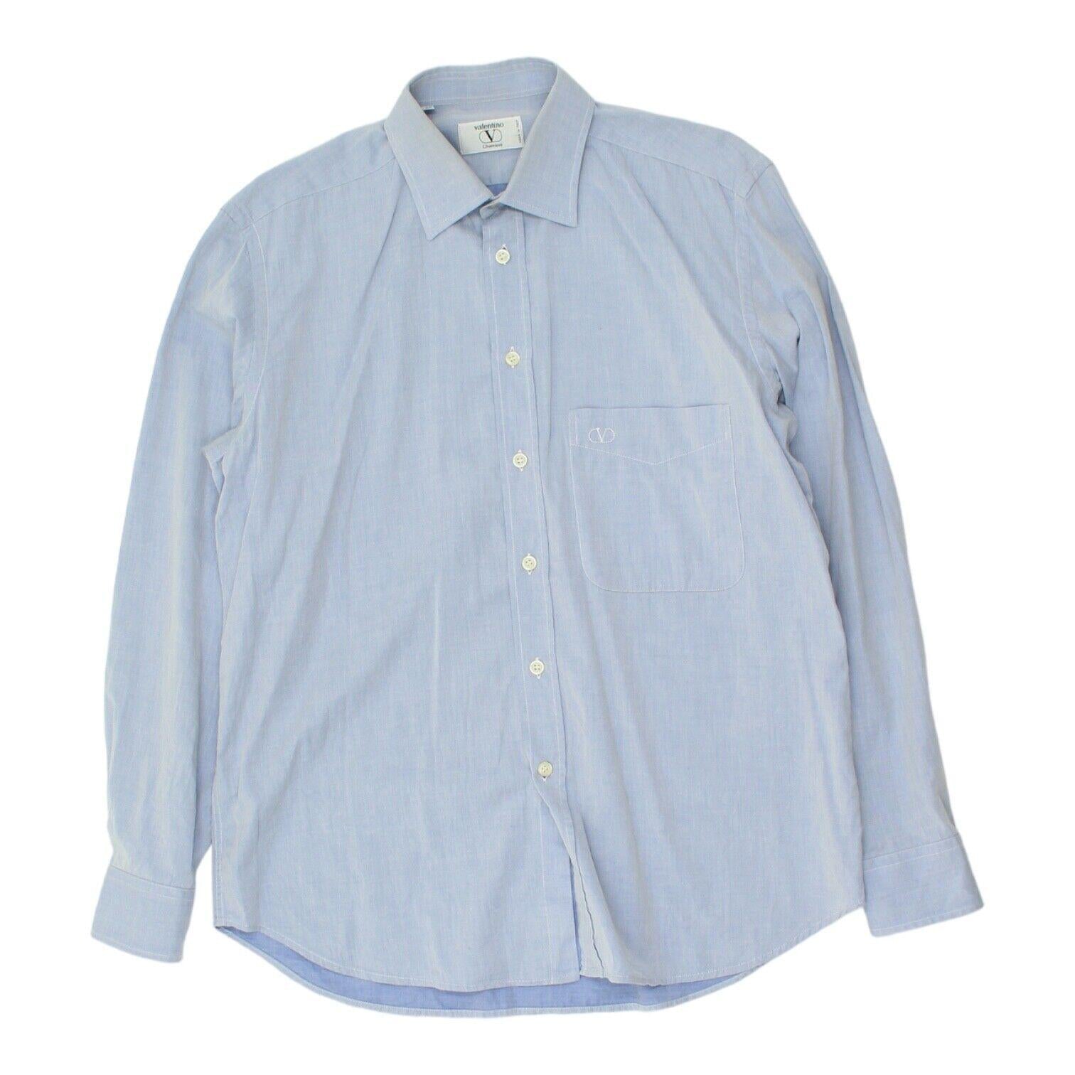 Valentino Mens Light Blue Button Up Shirt Vintage High End Designer VTG Graphic Tee – Warm & Stylish · Must-Have Style