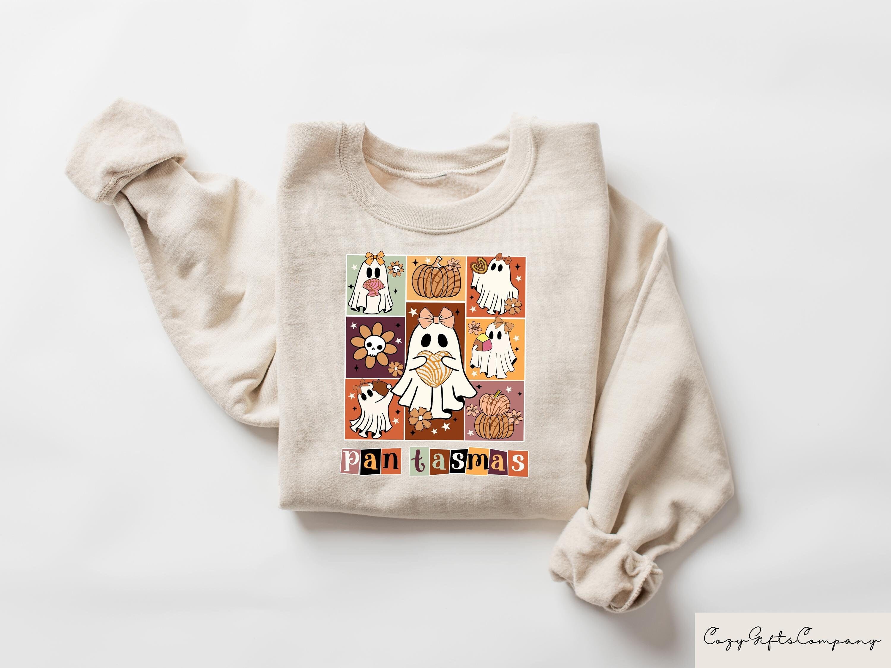 Pantasmas Ghost Sweatshirt Latin Halloween Shirts Halloween Gifts Funny Spooky Conchas Crewneck Dia De Muertos Shirts Mexican Ghost Tee Sweatshirt – Aesthetic Look · Must-Have Style